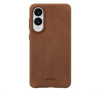 ACCEZZ Vintage Leather Backcover COVER per Samsung Samsung Galaxy S25 Edge, Marrone
