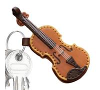 Vintage Leather Violin Keychain, Violin Pendant Keyring, Musical Instrument Keychain, Violin Keyring, Bag Pendant For Musicians, Leather Violin Keychain, Bag Pendant For Music Lover