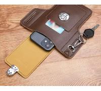 Vintage Leather Waist Bag Cellphone Holster Mens Belt Bag ( for all Phones ) $$