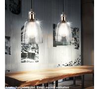 Vintage LED Soffitto Lampade Soggiorno Pendolo Illuminazione Vetro Appesa Luci