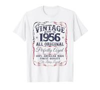 Vintage Legend Born in 1956 Classic 70th Birthday USA Flag Maglietta