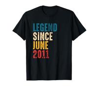Vintage Legend Since June 2011-10 Year Old Boys Birthday Maglietta