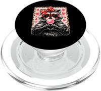 Vintage Leopard Funny Valentine Raccoon Lovers PopSockets PopGrip per MagSafe