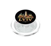 Vintage Leopoli Ucraina viaggio souvenir regalo punto di riferimento PopSockets PopGrip per MagSafe