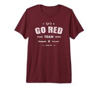 Vintage Let's Go Red Team War Game Competition Campo Estivo Maglietta Premium