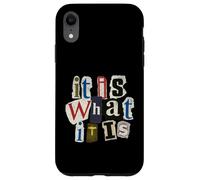Vintage Letter Prints, It Is What It Is Custodia per iPhone XR