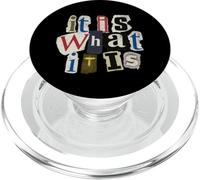 Vintage Letter Prints, It Is What It Is PopSockets PopGrip per MagSafe