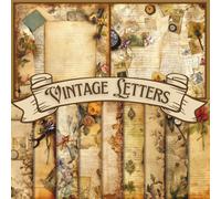 Vintage Letter Scrapbook Paper Craft Pad: 18 Old Paper Designs, 36 Double-Side Sheets Printed on 8.5"x8.5" Sized Paper. Perfect for Card Making, Gift ... Album, Mixed Media, DIY Project Etc