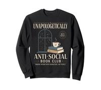 Vintage Lettura Umorismo Libro Amante Introverso Weekend Umore Felpa