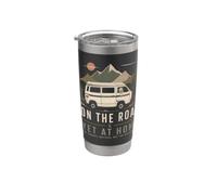 Vintage Life, atmosfera da campeggio per cani, viaggio verso casa Bicchiere termico in acciaio inox doppia parete