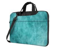Vintage Light Teal Pelle Testo Laptop Bag Laptop Case 15.6 Pollice Borse Per Computer Imbottito Copertura Del Manicotto Per Le Donne Uomini