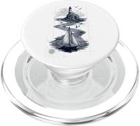 Vintage Lighthouse Sailboat Nautical Ocean Sailing PopSockets PopGrip per MagSafe