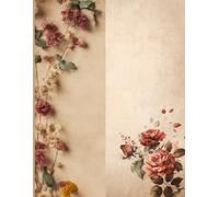 Vintage Line Notebook: Old World Antique Design Journal with 140 Lined Pages | 8.5x11 Classic Writing Notebook for Authors, Journaling & Notes