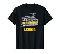 Vintage Lisbona Funivia Camicia Portogallo Travel Tram Maglietta