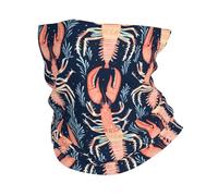 Vintage Lobster Print Ghetta da Collo Elastico Fascia per Capelli Elegante Sciarpa al Collo per Estivo Motocicletta Traspirante Bandana