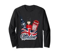 Vintage London Shirts, London Graphic Tees - London Apparel Maglia a Manica