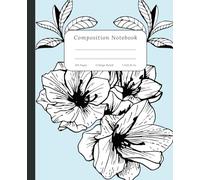 Vintage Lotus Composition Notebook: College Ruled Mindfulness Journaling | Aesthetic and inspirational for adolescents and women | Wide ruled