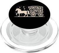 Vintage Lover - Retro cavallo disegnato carrozza grafica PopSockets PopGrip per MagSafe