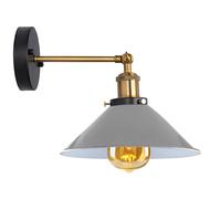 Vintage Luce a Parete Rétro Industriale Metallo Paralume Applique Regolabile