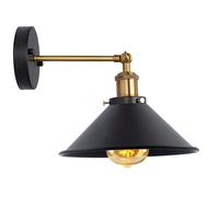 Vintage Luce a Parete Rétro Industriale Metallo Paralume Applique Regolabile
