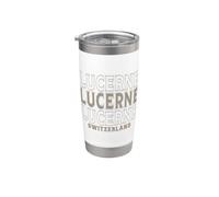 Vintage Lucerna Svizzera Bicchiere termico in acciaio inox doppia parete