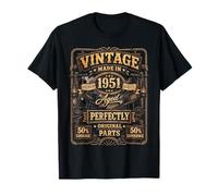 Vintage Made in 1951 Western Train Born in 1951 Birthday Maglietta