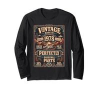 Vintage Made in 1978 Western Birthday Born in 1978 Birthday Maglia a Manica