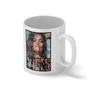 Vintage Magazine Style Vibes Coffee Mug - Aesthetic Y2K Grunge Model Graphic Cup - Retro Pin-Up Girl Novelty Cup Bianco tazza di caffè Mug