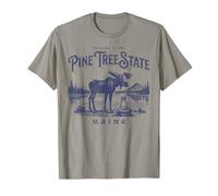 Vintage Maine Retro State Parks US Viaggi Escursionismo Grafica Maglietta