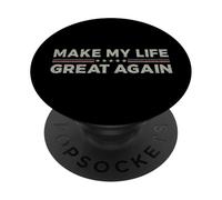 Vintage Make My Life Great Again Parodia Umorismo Satira Divertente PopSockets PopGrip Adesivo
