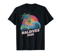 Vintage Maldive 2026 Viaggio Spiaggia Vacay Ragazze Cugine Maglietta