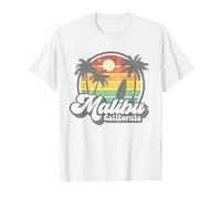 Vintage Malibu Beach California CA Surf Retro Surf Regalo Maglietta