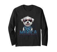 Vintage Maltese 4 luglio Merica Maglia a Manica