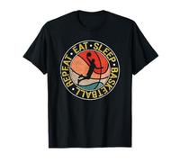Vintage Mangia Dormi Basketball Ripeti Schiacciata Retro Maglietta