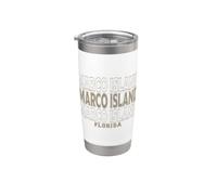 Vintage Marco Island Florida Bicchiere termico in acciaio inox doppia parete