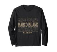 Vintage Marco Island Florida Maglia a Manica
