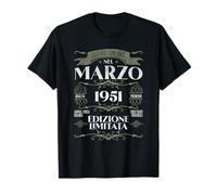 Vintage Marzo 1951-75 Compleanno Anni Uomo Donna Maglietta