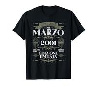 Vintage Marzo 2001 - 25 Compleanno Anni Uomo Donna Maglietta