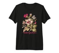 Vintage Master Gardener Fiori Rosa & Blu Maglietta Premium