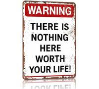 Vintage Meaningless Hazard Sign for Garden 8 X 12