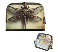 Vintage Meccanico Libellula di Stoccaggio Sacchetto di Matita Sacchetti di Matita Cerniera Matite Caso Classroom Pen Bag Ragazzi Cancelleria Speciale Bambini Organizzatore