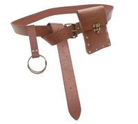 Vintage Medievale Faux Leather Belt Pouch Borsetta Medioevo Portamonete Portatile Cintura Borse LARP Rinascimento Costumi, Marsupio marrone