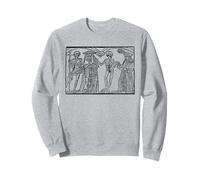 Vintage Memento Mori Scheletri Danza della Morte Danse Macabre Felpa