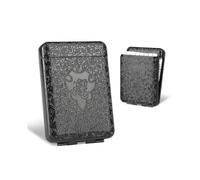 Vintage Metal Cigarette Case - Peaky Blinders Weed Cigarette Holder for 16 King Size Cigarettes (84mm) - Unique Birthday Gift (black),hw