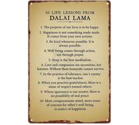 Vintage Metal Sign Life Lessons Wall Decor 8 X 12 in