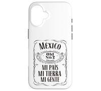 Vintage Mexico Old Mi Pais Mi Tierra Mi Gente, Mexican Pride Custodia per iPhone 16