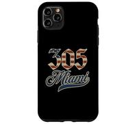 Vintage Miami 305 Codice Area Patriot USA Bandiera Americana Custodia per iPhone 11 Pro Max