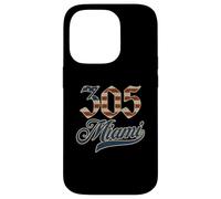 Vintage Miami 305 Codice Area Patriot USA Bandiera Americana Custodia per iPhone 14 Pro
