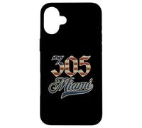 Vintage Miami 305 Codice Area Patriot USA Bandiera Americana Custodia per iPhone 16 Plus