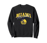 Vintage Miami Florida Palma Tramonto Felpa